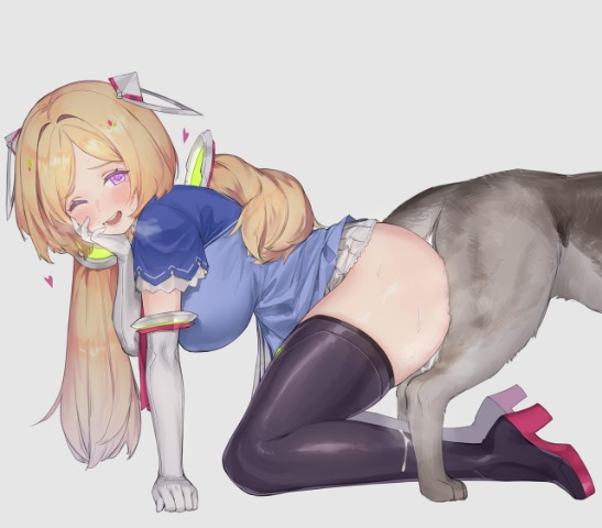 Hololive Aki Rosenthal All Fours Ass To Ass Blonde Hair Rule World