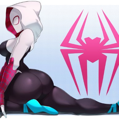 marvel, marvel comics, spider-man (series), gwen stacy, spider-gwen, sol-sama d2, 1girls, big ass, big breasts, breasts, bubble ass, bubble butt, clothing, dat ass, female