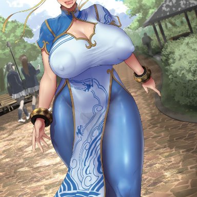 street fighter, street fighter 6, chun-li, artist request, 1girls, big breasts, breasts, busty, cougar, curvaceous, curvy, curvy body, curvy female, curvy figure, female