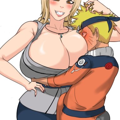 naruto, naruto (classic), naruto (series), tsunade, uzumaki naruto, tora tora, 1boy, 1boy1girl, 1girls, age difference, ass, athletic, athletic female, big ass, big breasts