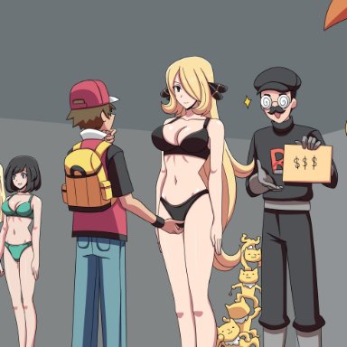 nintendo, pokemon, pokemon dppt, pokemon rgby, pokemon sm, cynthia (pokemon), hypno, kasumi (pokemon), lillie (pokemon), red (pokemon), team rocket, electrickronos